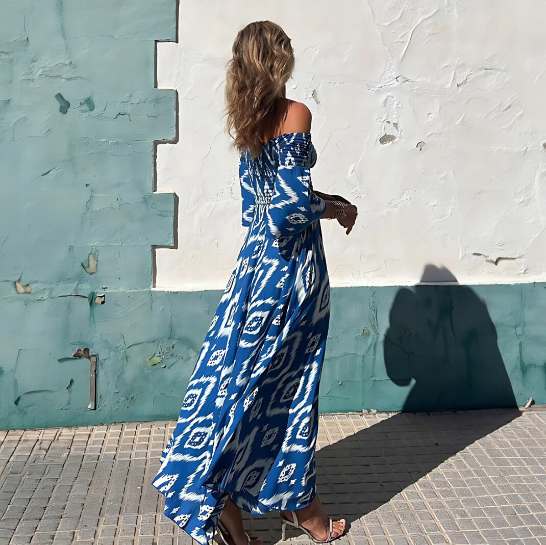 Sara | Off-shoulder maxiklänning med somrig känsla