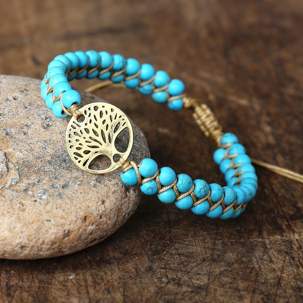 Lovis | Turquoise Livets Träd Armband