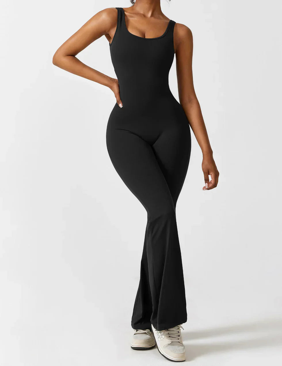 Linn | Flared V-Back Jumpsuit