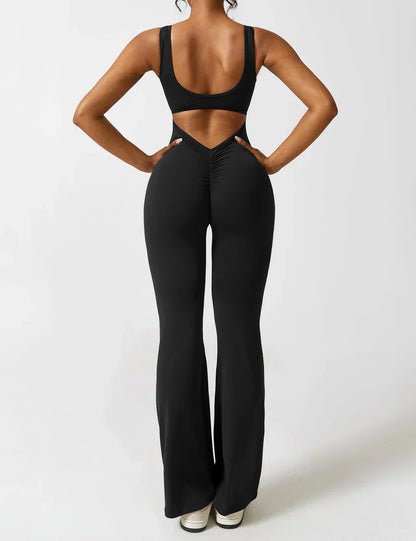 Linn | Flared V-Back Jumpsuit