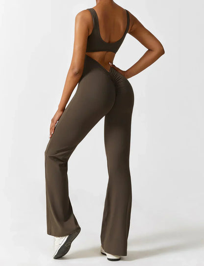 Linn | Flared V-Back Jumpsuit