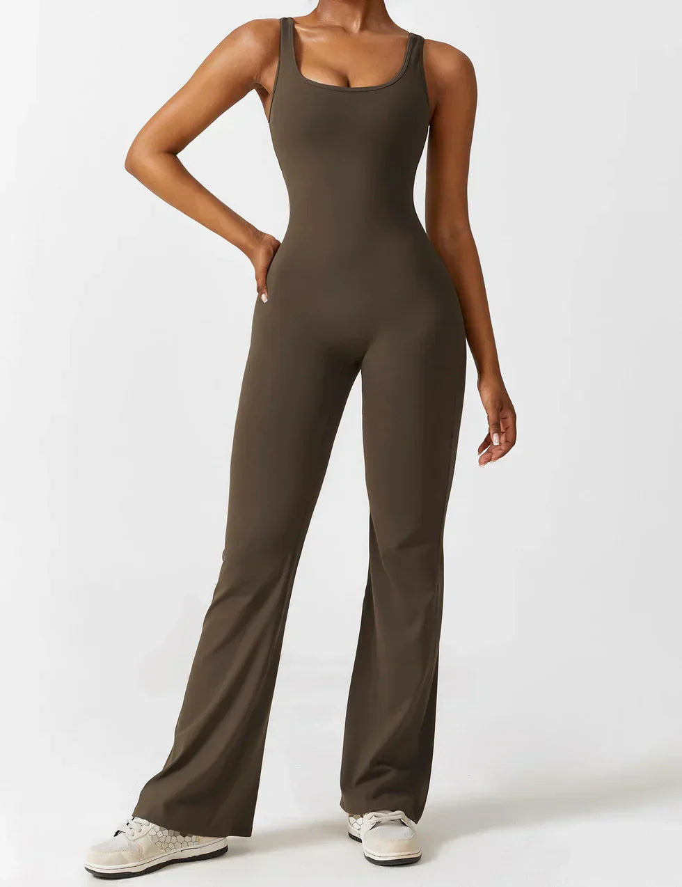 Linn | Flared V-Back Jumpsuit