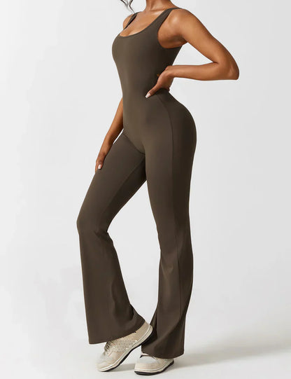 Linn | Flared V-Back Jumpsuit