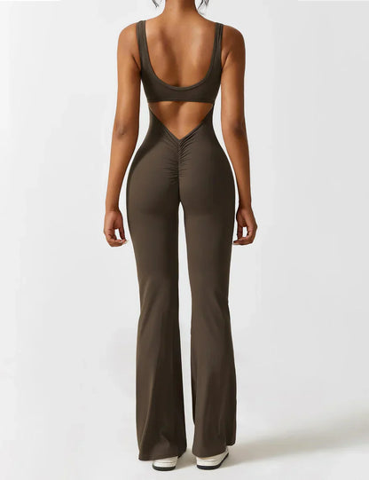 Linn | Flared V-Back Jumpsuit