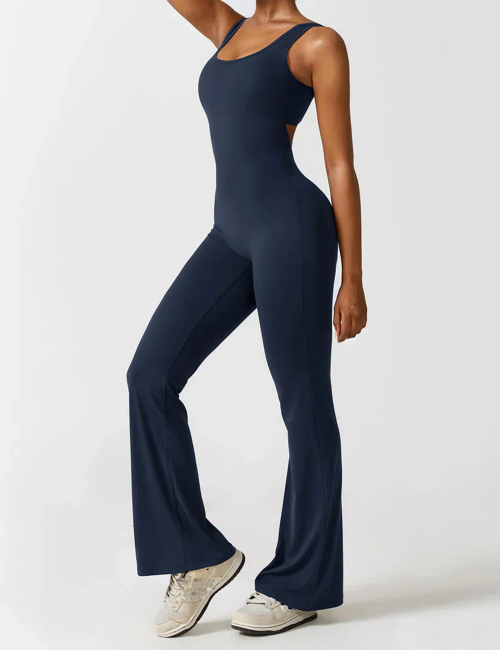 Linn | Flared V-Back Jumpsuit