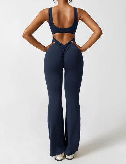 Linn | Flared V-Back Jumpsuit