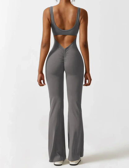 Linn | Flared V-Back Jumpsuit