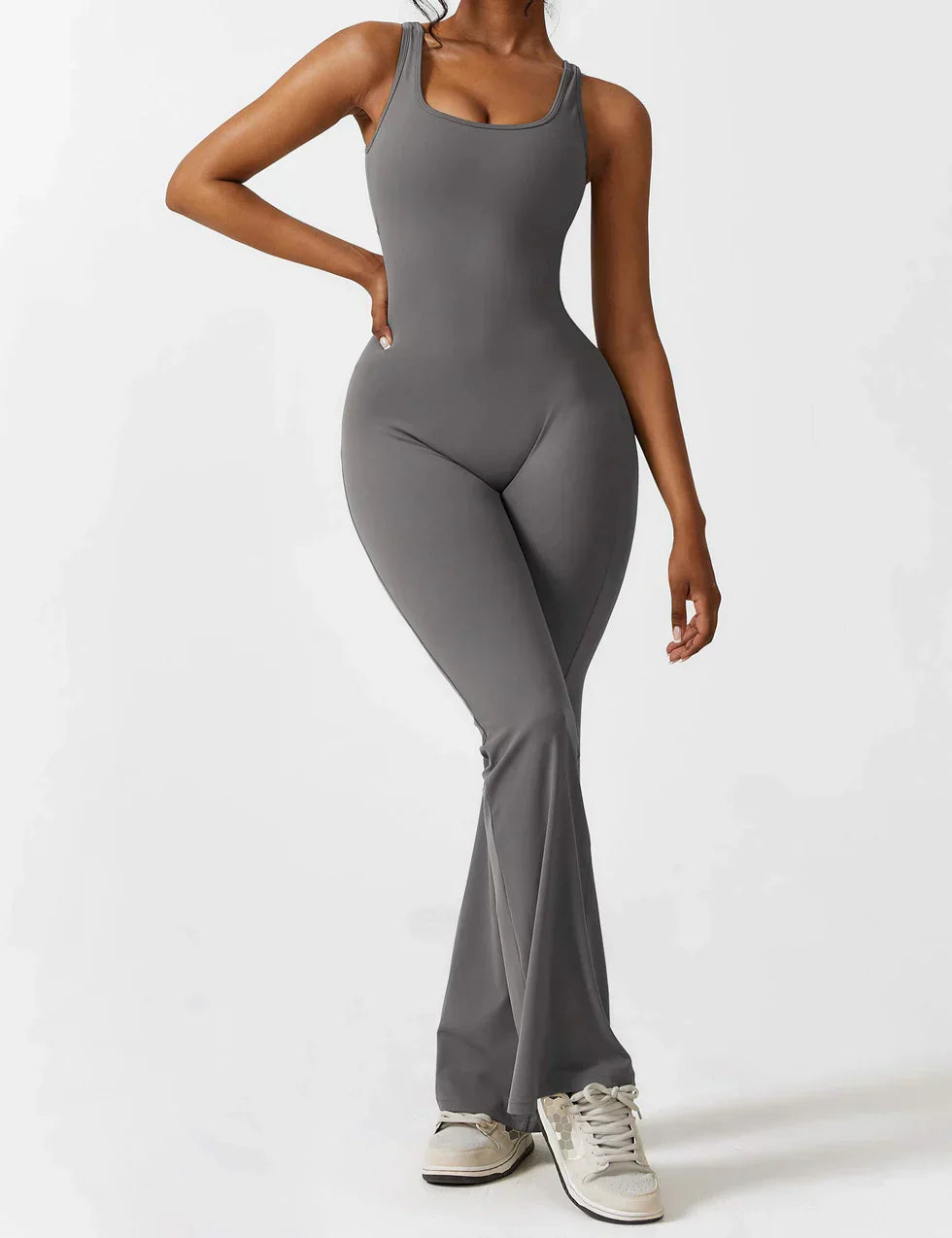 Linn | Flared V-Back Jumpsuit