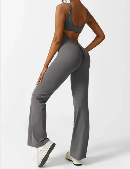 Linn | Flared V-Back Jumpsuit