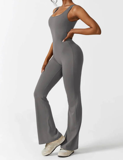 Linn | Flared V-Back Jumpsuit