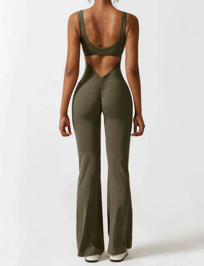 Linn | Flared V-Back Jumpsuit