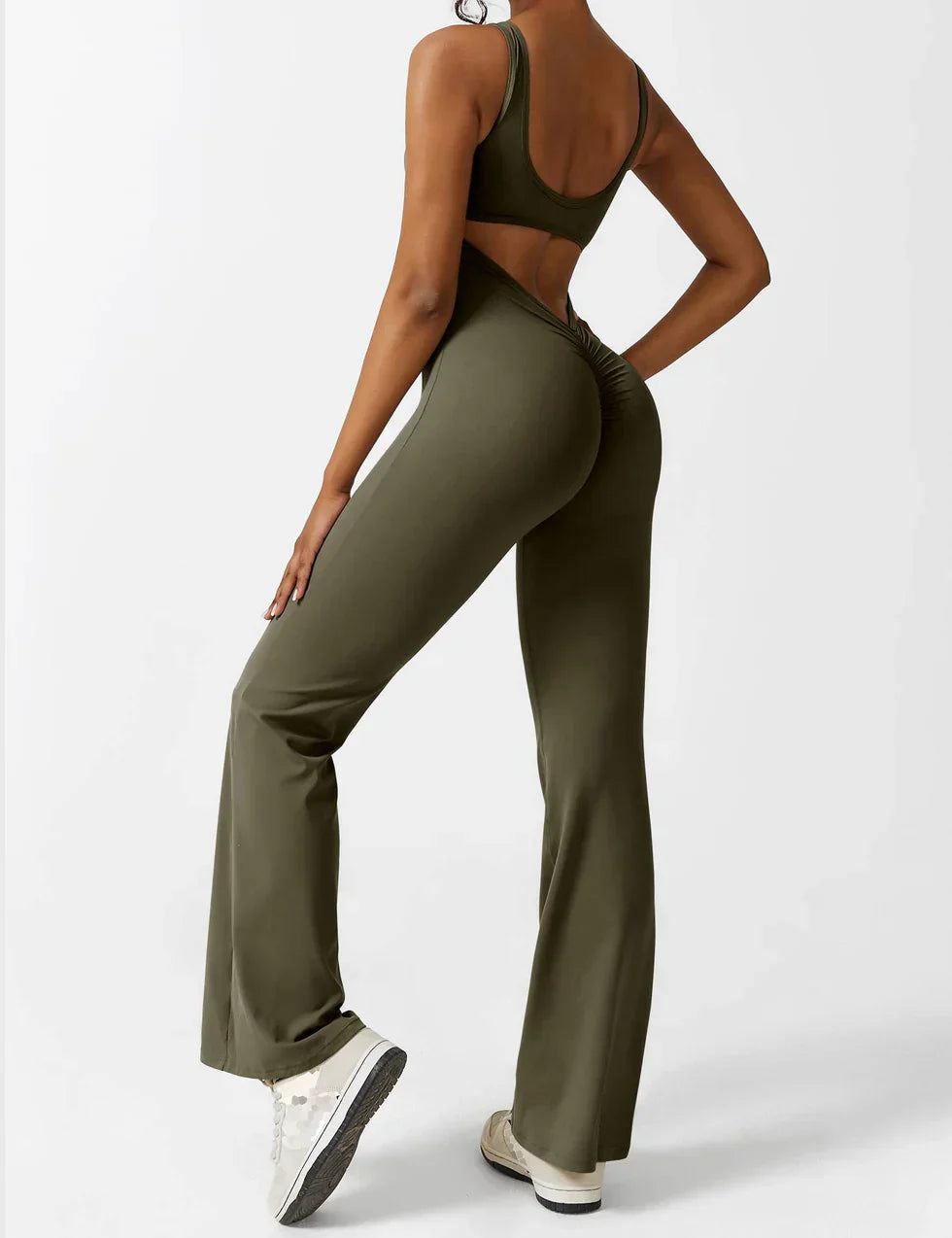 Linn | Flared V-Back Jumpsuit