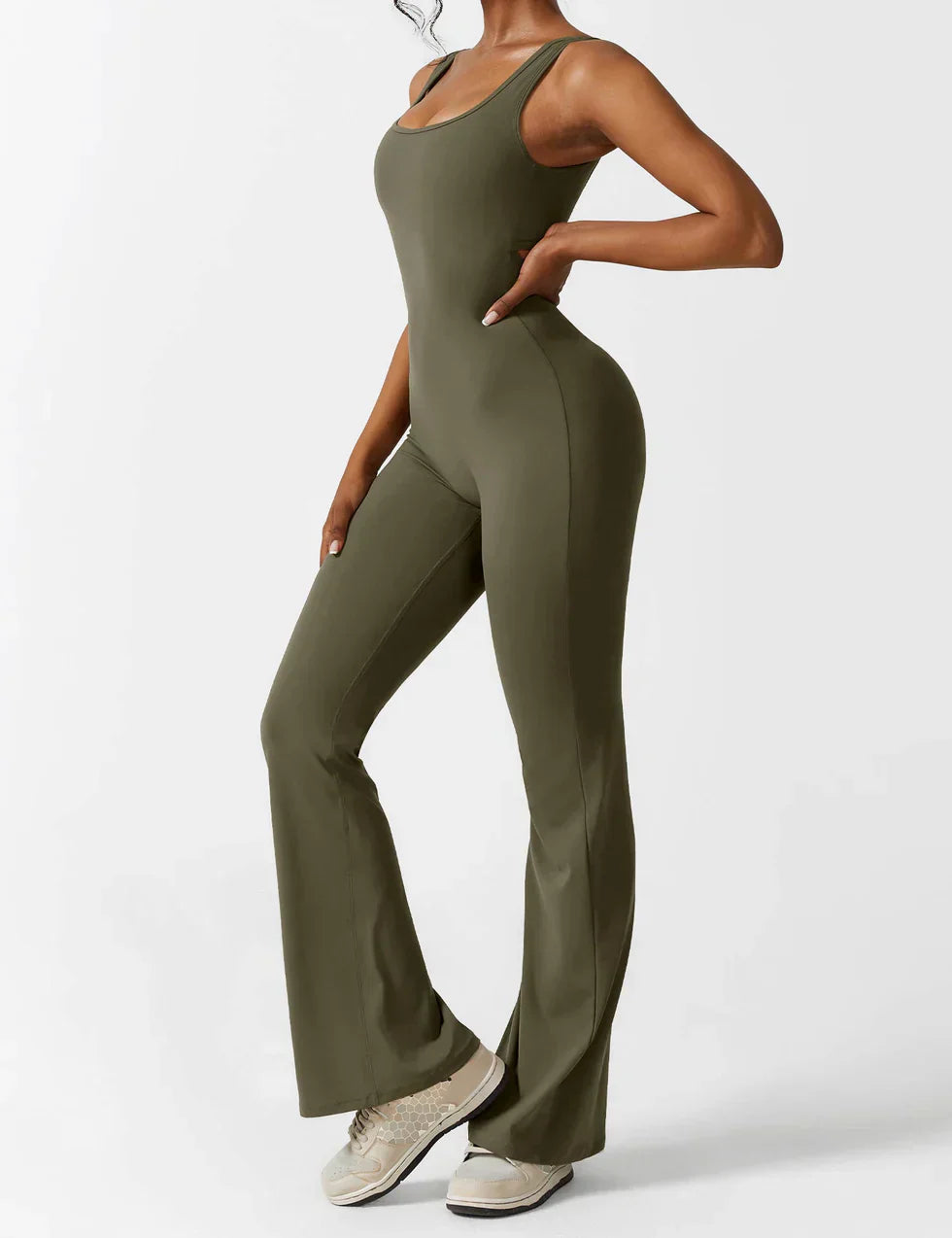 Linn | Flared V-Back Jumpsuit